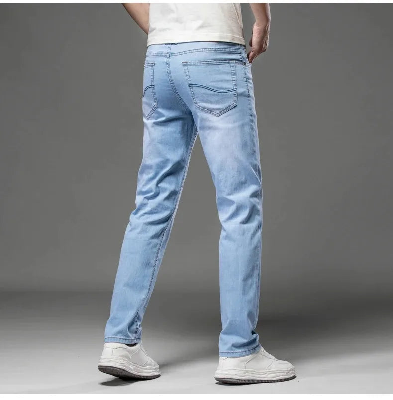 2026 Marken-Jeans Sommer-Stil Ultra-Dünne Leichte Herren-Jeans Mode Männliche Casual Denim Herren-Jeans Slim Fit Großhandel Jeans
