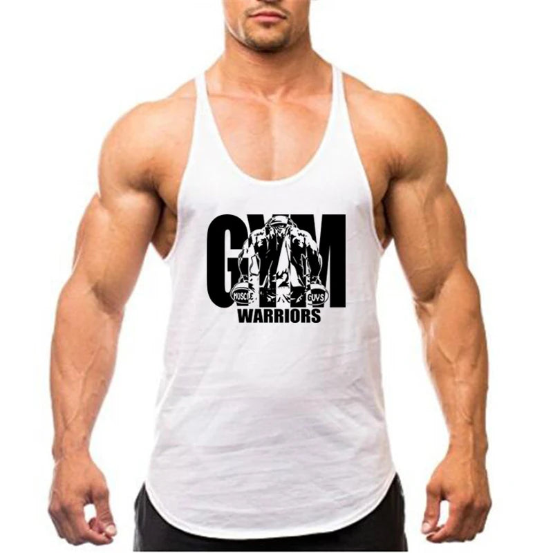 Gym Bodybuilding Tank Tops Mode Y-back Hosenträger Westen Baumwolle Atmungsaktive Ärmellose Unterhemden Herren Fitness Muscle Sport Hemd