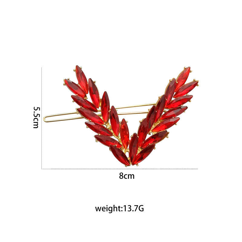 Luxury Shining Crystal Hair Clip For Women Korean V Shape Buckle Hairpins Girls Hair Accessories Headwear Fashion Ornaments Gift