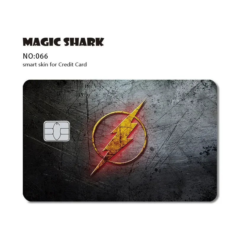 Magic Shark Bat Skull Graffiti Tiger PVC Soft Sticker Film Skin Cover für Debit Credit Card Waterproof