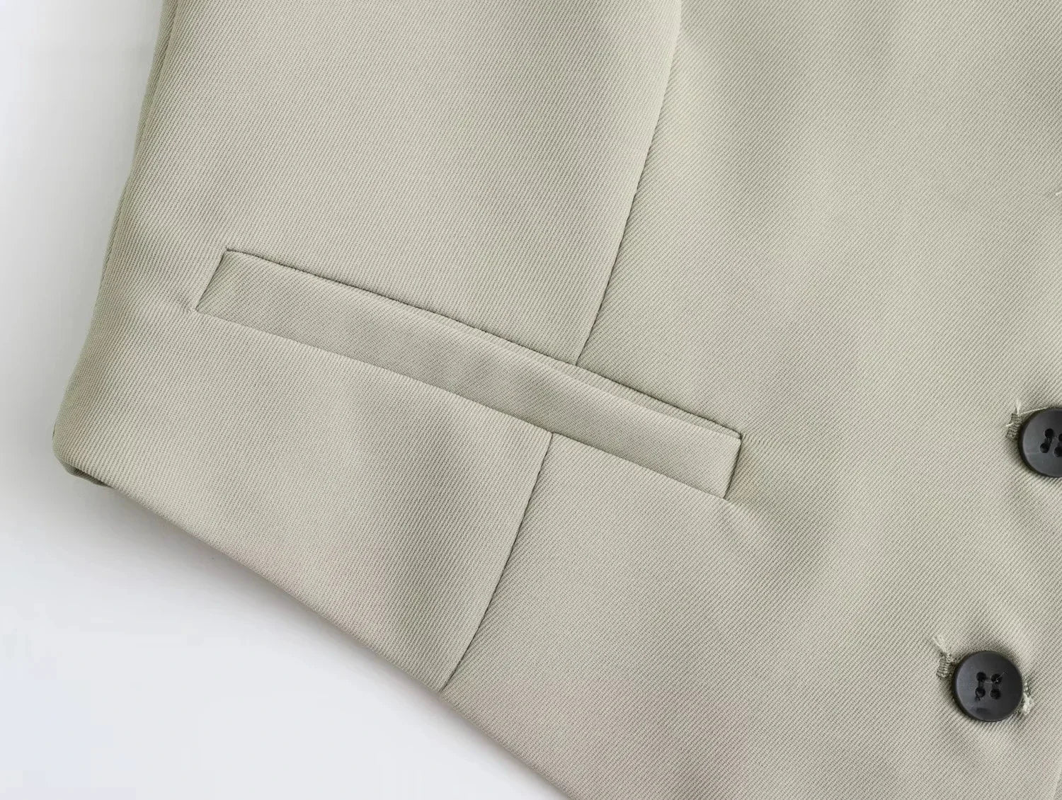 HH Damen ärmellose Weste mit Knöpfen & weit geschnittene Hose 2-teiliger Anzug Lässiges Büro-Arbeitsoutfit für den täglichen Geschäftsgebrauch.