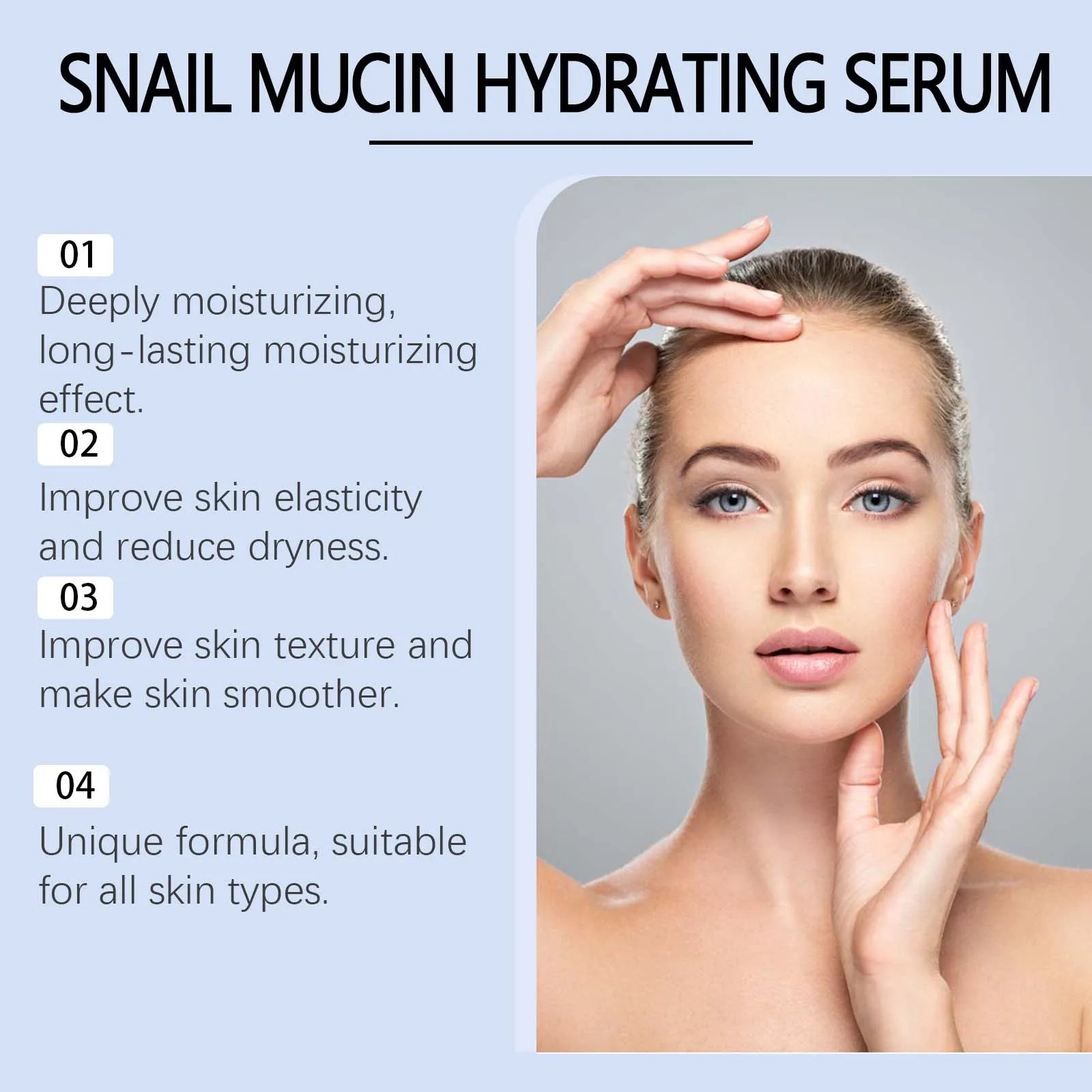 Snail Mucin Moisturizing Essence Tiefenpflege Straffende Haut verbessert effektiv Stumpfheit, feuchtigkeitsspendende, weichmachende Pflegeessenz