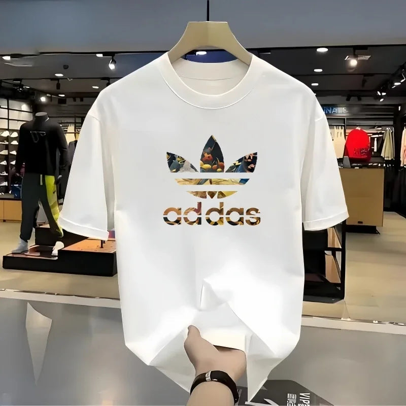 2026 Sommer Herren T-Shirt Kurzarm Reine Baumwolle T-Shirt Sommer Slim Fit Vollbaumwolle Halbarm Rundhals Atmungsaktiv Trend