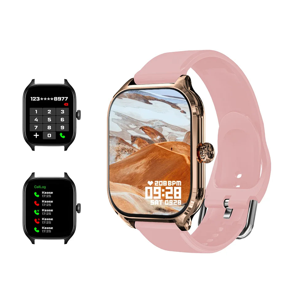 LAXASFIT Neue H9 Promax Smartwatch mit Zifferblatt zur Antwort von Anrufen, Kalorienverfolgung, Herzfrequenz-Oximetrie-Überwachung, Bluetooth-Smartwatch