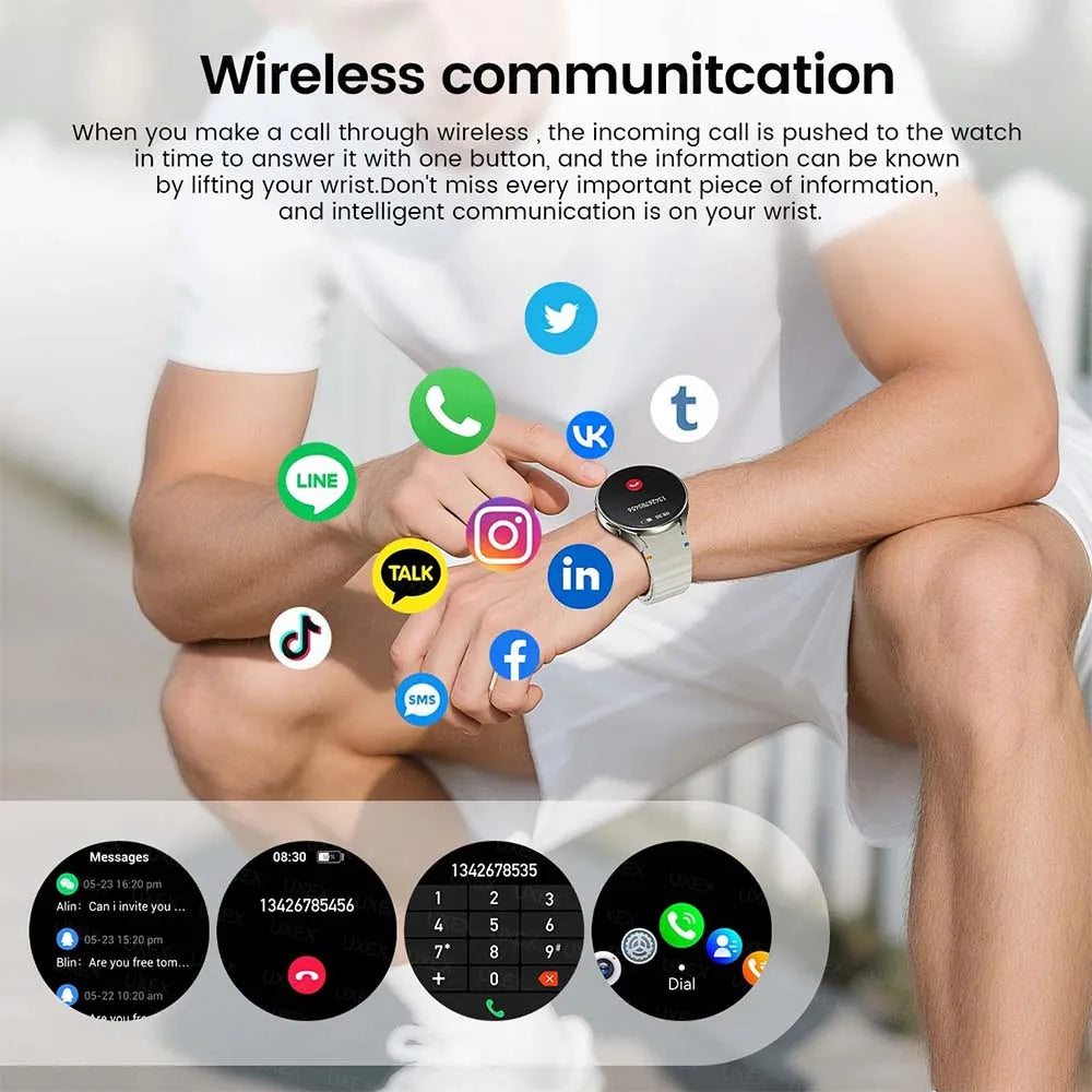 New Men's Health Smart Watch GPS Motion Blood Oxygen Blood Pressure Health Tracking Bluetooth Call Women Sports Smartwatch 2026