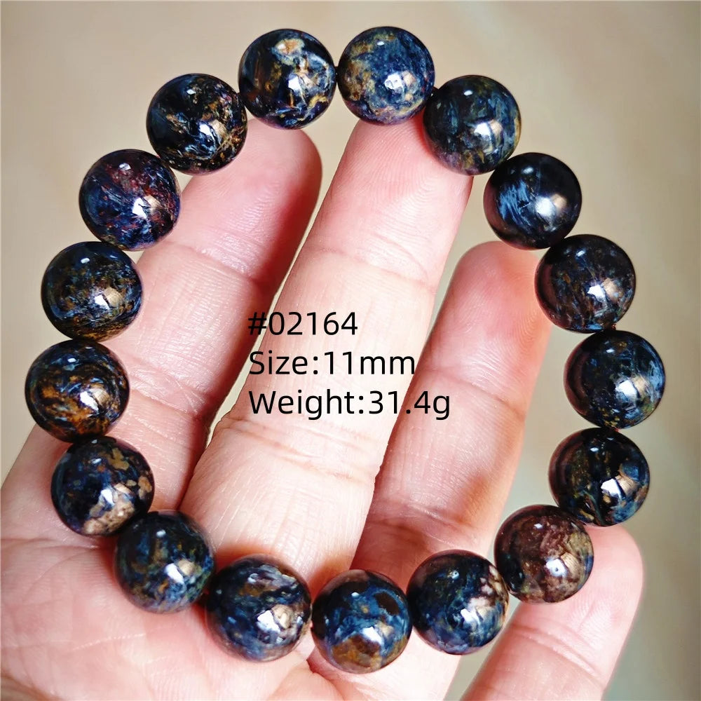 Natürliche blaue Pietersite Runde Perlen Armband Schmuck 12,5 mm Feuer Pietersite Namibia Feuer Pietersite Seltene Steinperlen AAAAAA