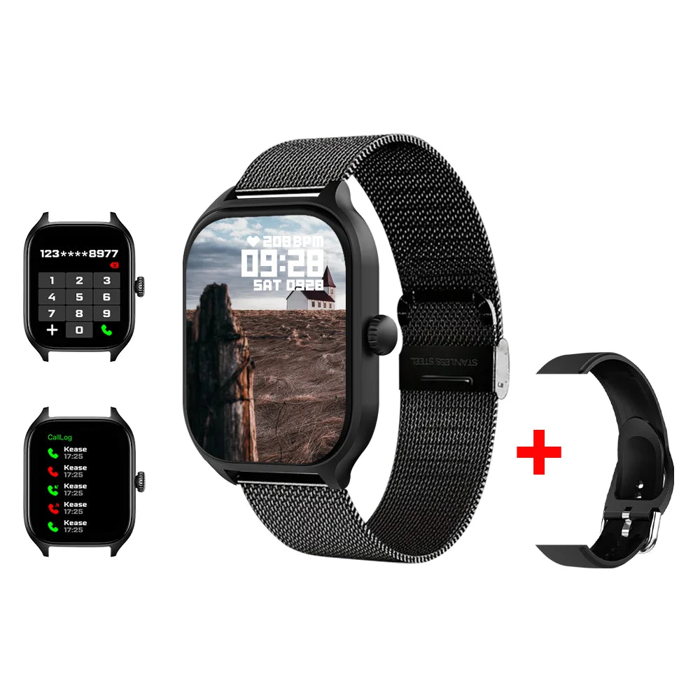LAXASFIT Neue H9 Promax Smartwatch mit Zifferblatt zur Antwort von Anrufen, Kalorienverfolgung, Herzfrequenz-Oximetrie-Überwachung, Bluetooth-Smartwatch