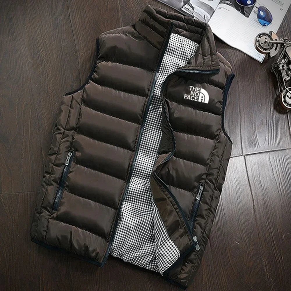 Ärmellose Herbst- und Winterjacke mit Reißverschluss, warmer Westenmantel, modische und vielseitige Herren-Golfbekleidung