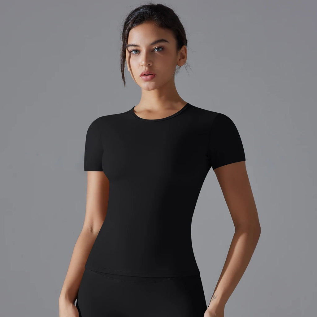 Yoga Vest Training Fitness Top Windproof Running Suit Solid Colour Cycling Fitness Quick Dry Women's Sweatshirt