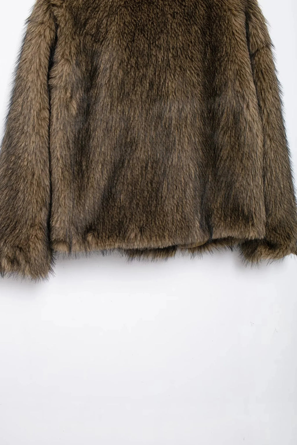KONDALA 2025, Herbst und Winter, lässig, Kunstpelz, braun, für Damen, warme Jacken, Streetwear, Umlegekragen, Weihnachten, übergroße, elegante Mäntel