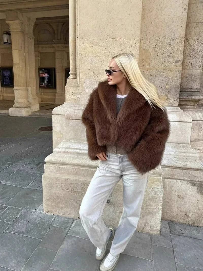 Winter Umweltfreundliche Faux Nerz Pelz Verdickte Kurze Mantel frauen Pelz Top Künstliche Pelt Jacke Warme Gemütliche Trendy Oberbekleidung