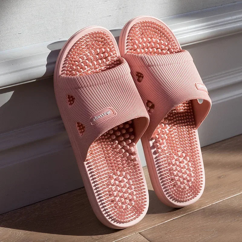 Männer Massage Hausschuhe Sommer Bad Sandalen Frauen Innen Nicht-slip Weichen Boden Einfarbig Casual Schuhe Alias Planas
