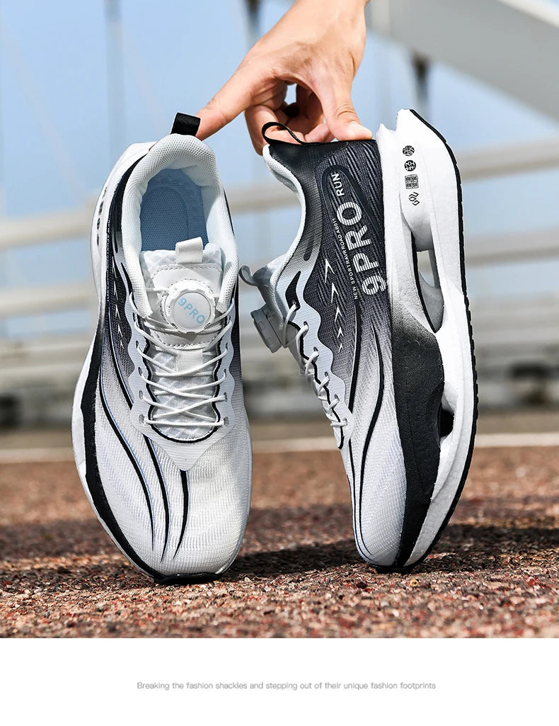 Spezialität Carbon Platte Sport Laufschuhe Marathon Air Kissen Männer Atmungsaktive Leichte Frauen Bequeme Rutschfeste Turnschuhe