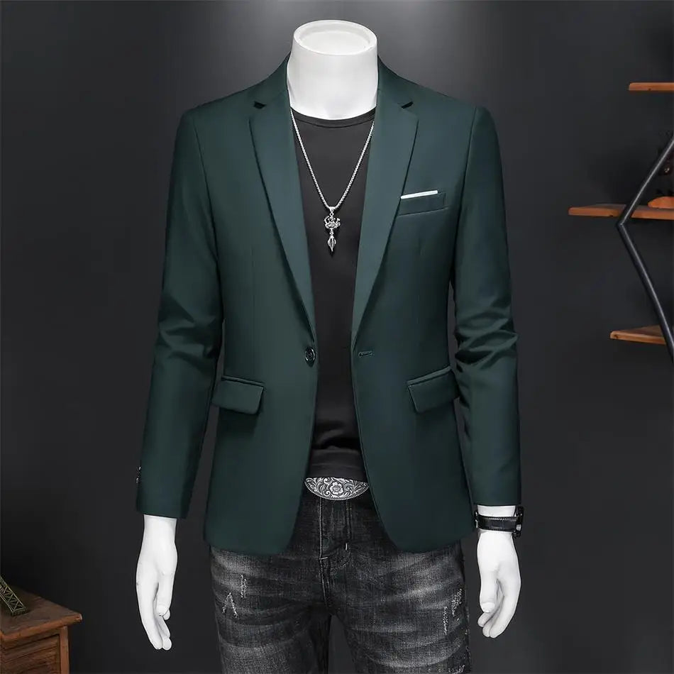 Boutique Mode Einfarbig High-end-Marke Casual Business herren Blazer Bräutigam Hochzeit Kleid Blazer für Männer Anzug Tops jacke Mantel