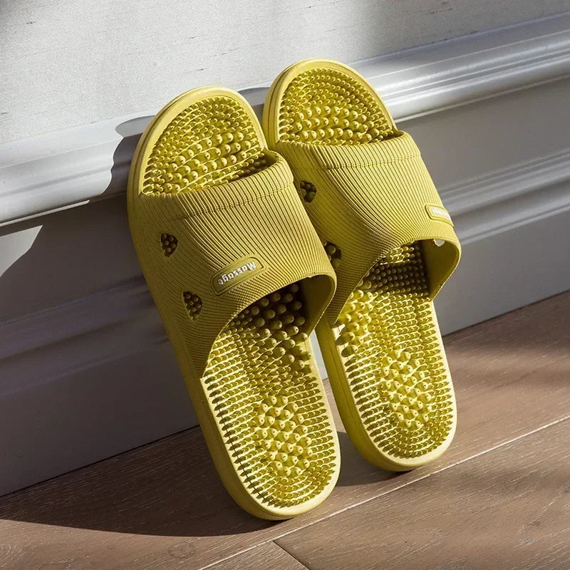 Männer Massage Hausschuhe Sommer Bad Sandalen Frauen Innen Nicht-slip Weichen Boden Einfarbig Casual Schuhe Alias Planas