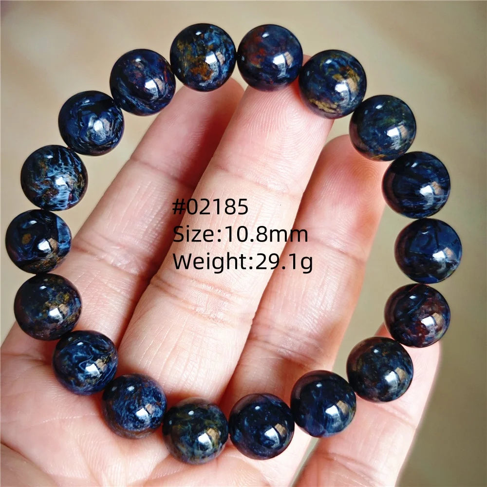 Natürliche blaue Pietersite Runde Perlen Armband Schmuck 12,5 mm Feuer Pietersite Namibia Feuer Pietersite Seltene Steinperlen AAAAAA