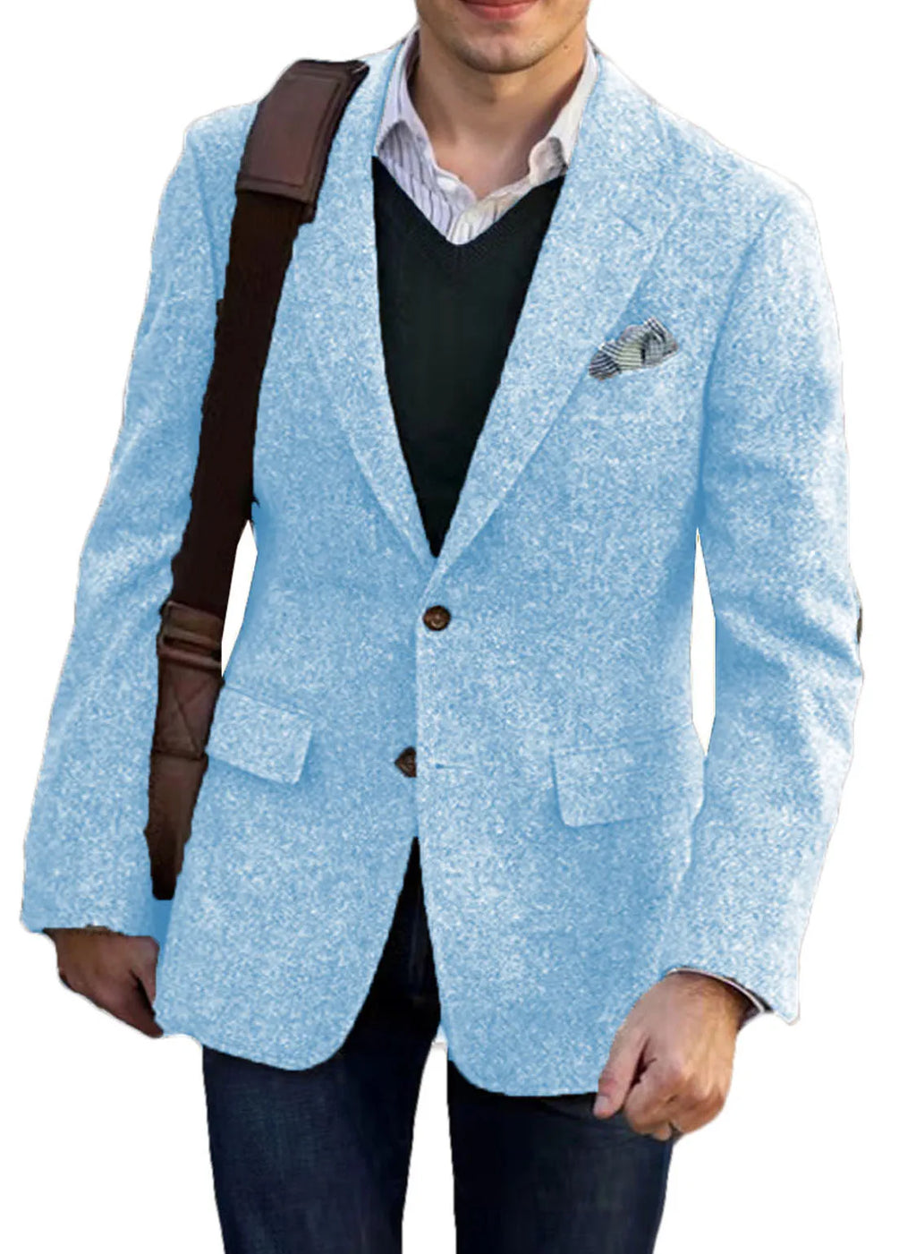 Vintage Winter-Tweed-Anzüge, braune Tweed-Herrenanzüge mit Patch-Design, Kostüm Homme, Smart Business, formelle Hochzeitsanzüge, 1-teilig