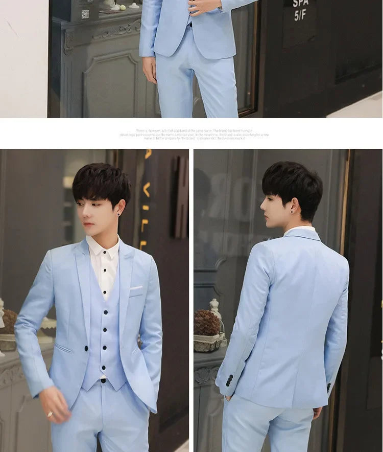 Western-Stil Herrenanzüge Grenzüberschreitende Großhandel Neue Ankunft Abnehmen Dreiteiliges Set Koreanische Version Business Professionelle Kleid
