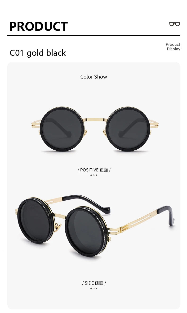 Neue Einstellbare 1-9 Sonnenbrille Punk Polarisierte Sonnenbrille Männer Frauen Runde ND Filter Linsen Retro Angeln Brillen Shades
