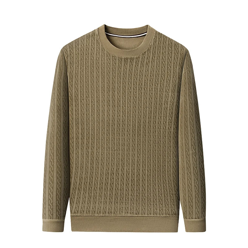 Men's Winter Fashion New 100% Merino Wool Exquisite Design Penguin Embroidery Round Neck Soft Knitted Warm Casual Sweater