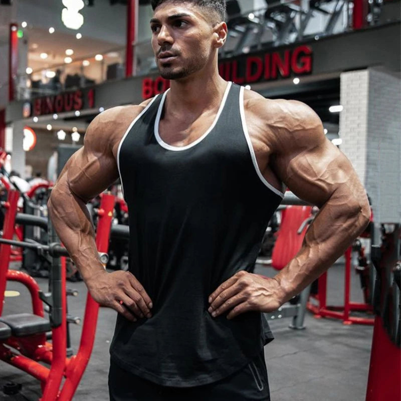 Sommer Baumwolle atmungsaktive ärmellose T-Shirt Fitness studio Bodybuilding Training lässige Tanktops Herren Fitness Muskel cool Gefühl Unterhemden
