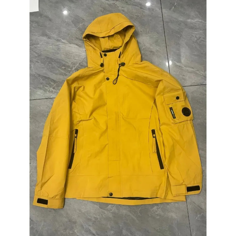 Y2K-Drei-Proof-Angriffsjacke für Herren, neue Jacke, 2025, funktionelle Wind-Kapuzen-Arbeitskleidung, Armlinsenjacke