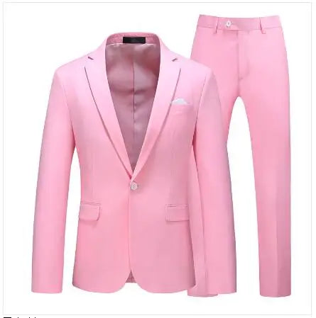 22 Farben einreihige formelle Hochzeit Anzüge Herren bekleidung Mode einfache Männer Business Social Prom Party Kleid 2 Stück Set