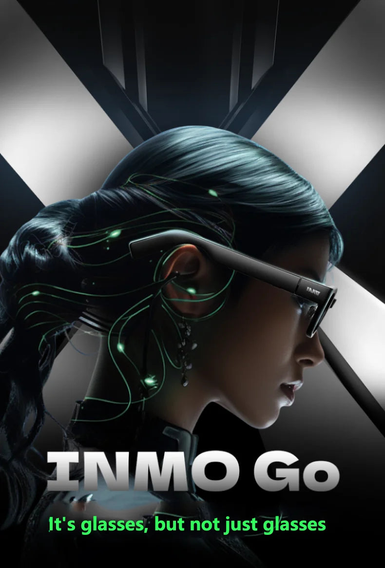 INMO Go Smart AR Glasses Real Wireless Ultra Light AI Assistant Translator Glasses for Music/Call/Translator/Prompter/Navigation