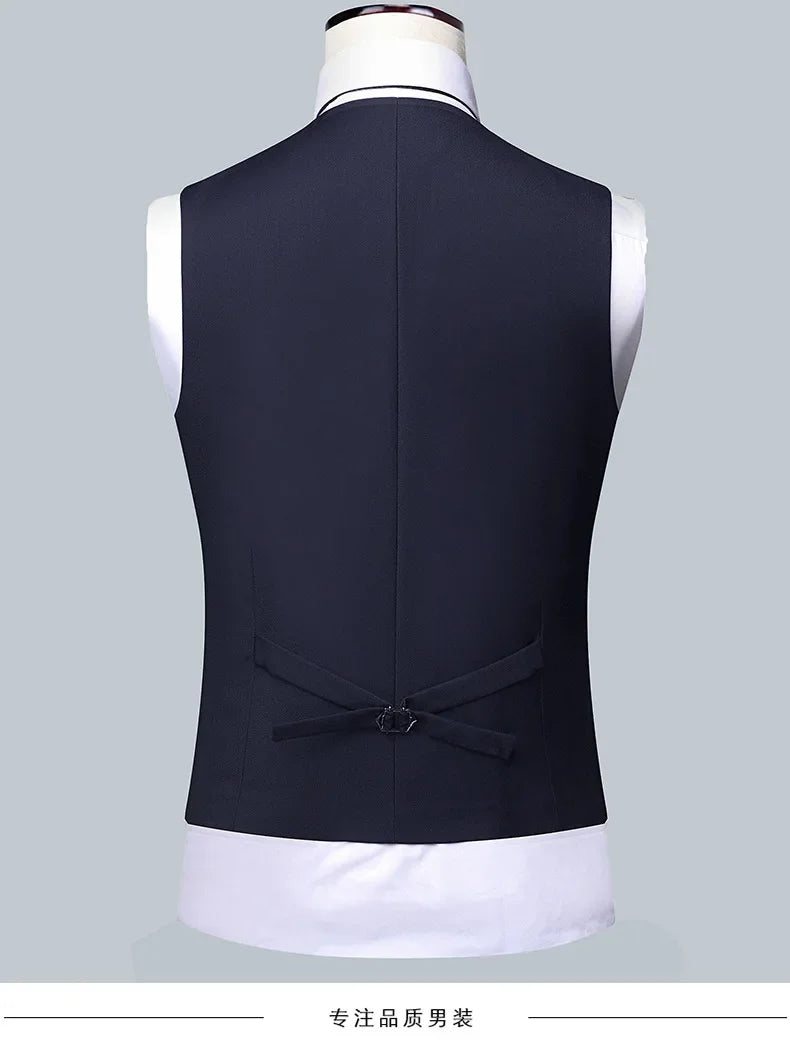 Anzug Boutique Herrenmode Business (Blazer + Weste + Hose) Gentleman's Hochzeit Casual Professioneller formeller Anzug 3-teilig M-6XL