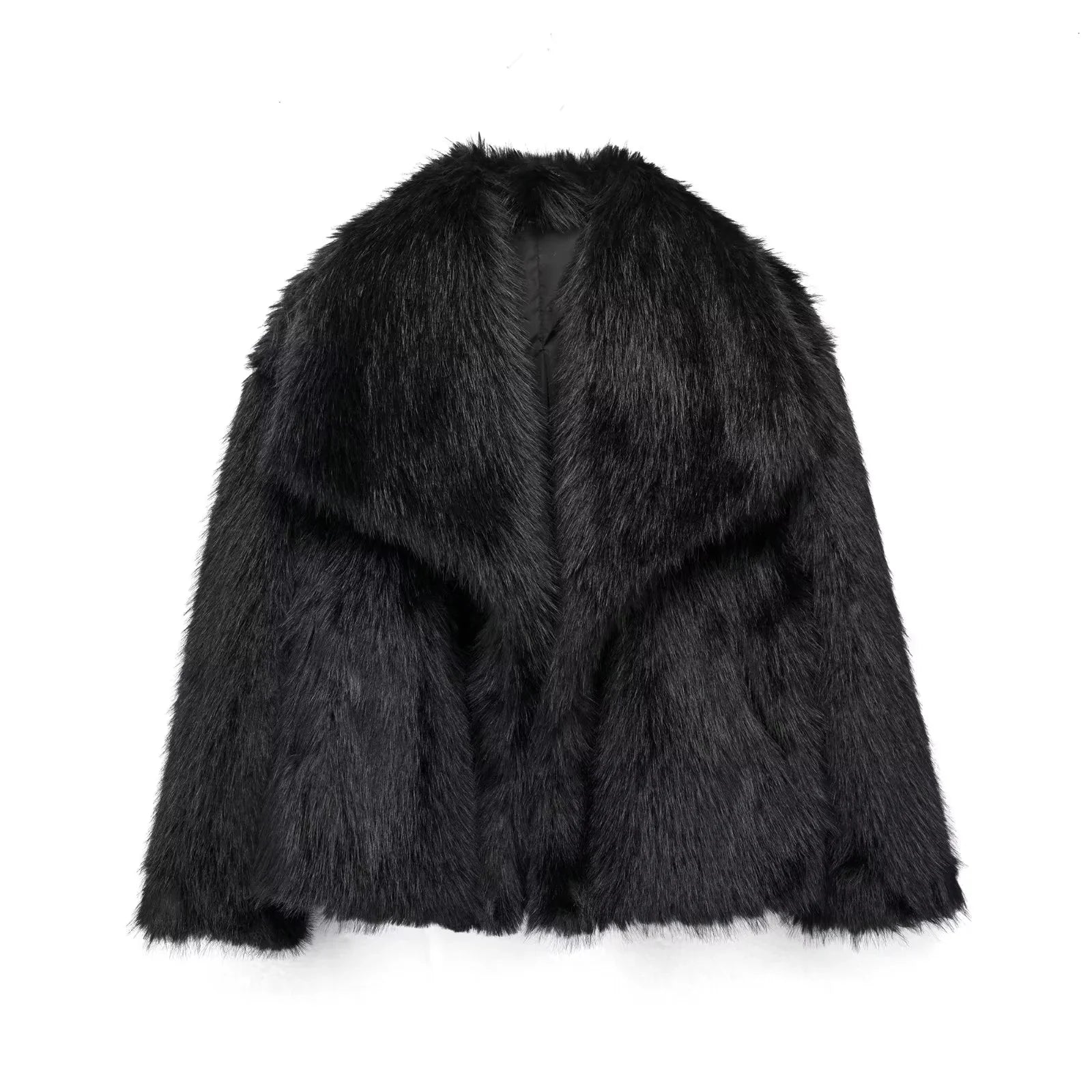 KONDALA 2025, Herbst und Winter, lässig, Kunstpelz, braun, für Damen, warme Jacken, Streetwear, Umlegekragen, Weihnachten, übergroße, elegante Mäntel