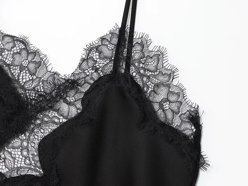 MUJER Schwarze Spitzen-Tops für Frauen, Leibchen, sexy rückenfreie Tops für Damen, 2022, Sommer, ärmellose Damen-Tops, Träger, Strand-Top, weiblich