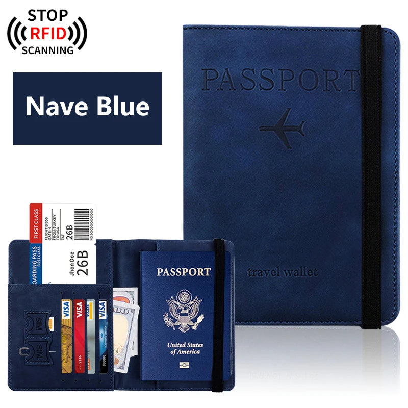 Reisepasshülle für Reiseutensilien, Reisepass-Brieftaschen-Schutzhülle für Reisezubehör, Reisepass-Buchhalter für Damen/Herren