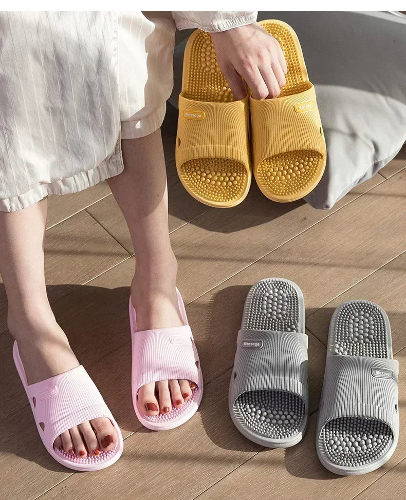 Männer Massage Hausschuhe Sommer Bad Sandalen Frauen Innen Nicht-slip Weichen Boden Einfarbig Casual Schuhe Alias Planas