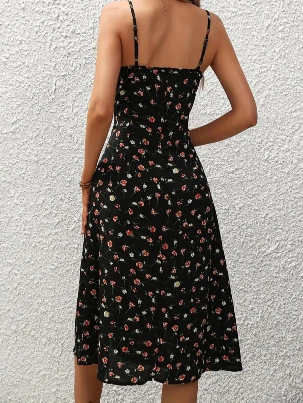 Damen-Kleid mit Blumendruck, asymmetrischem Saum, langes Kleid im böhmischen Stil, ärmelloses Midikleid für den täglichen Gebrauch, Strandurlaub
