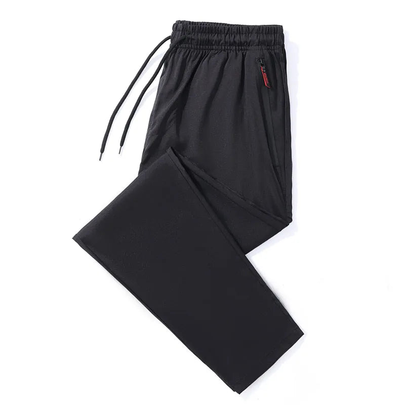 Männer Casual Hosen Gerade Slim Fit Elastische Taille Jogger Koreanische Klassische Blau Schwarz Grau Männliche Marke Hosen Plus Größe