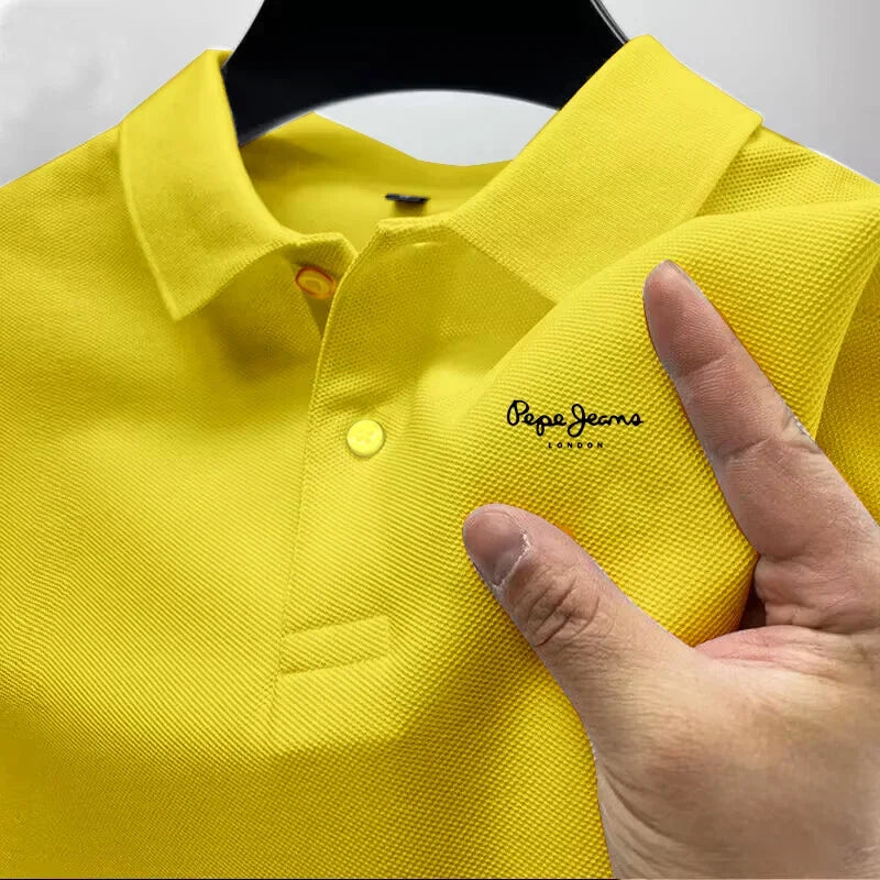 Herren Kurzarm-Poloshirt 2026 – Neues Business-Casual Atmungsaktives Oberteil für den Sommer – Modische Golf-Polos in Unifarben