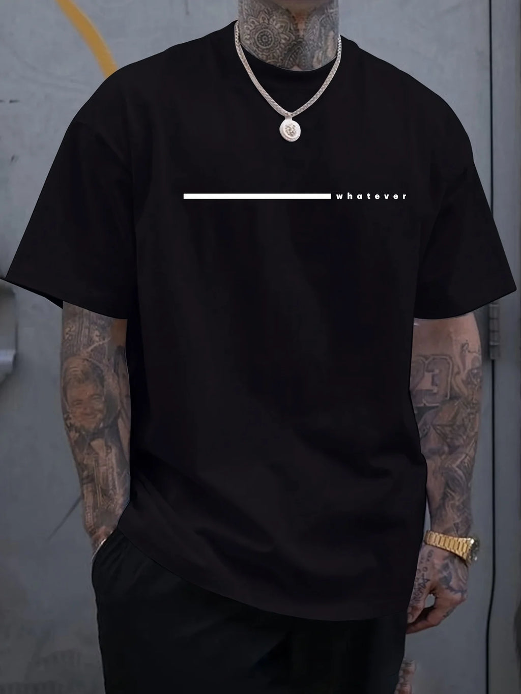 Sommer Herren Casual Sport Loose Plus Size Was auch mit Buchstaben bedrucktes, bequemes Rundhals-Kurzarm-T-Shirt