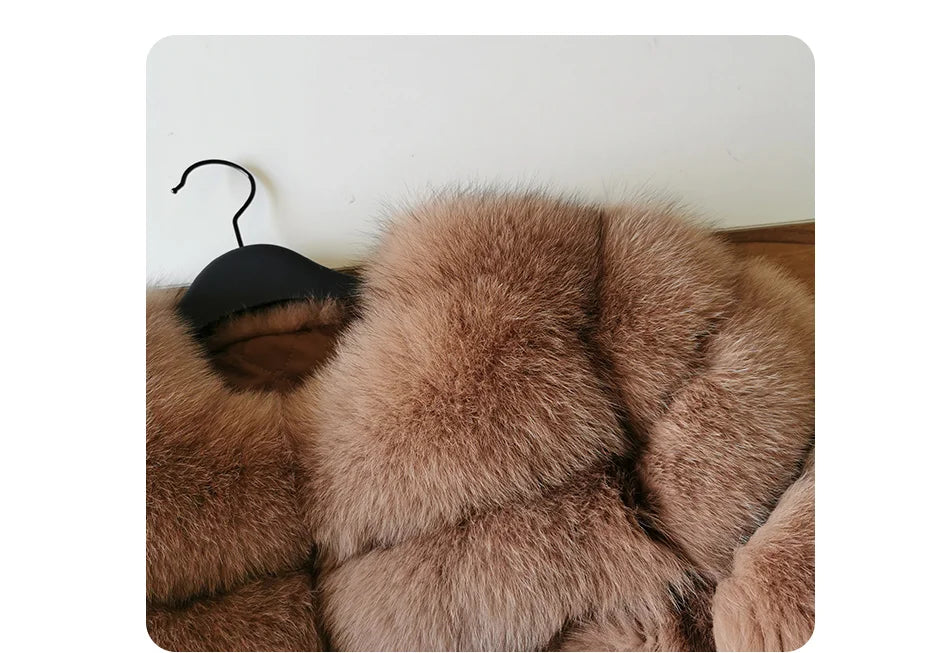 Maomaokong 2025 Natural Real Fox Fur Coat Women Winter Warm Luxury Fur Jacket Detachable Long Sleeves Female Vest Furry Coats