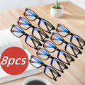 8PCS Männer Lesebrille für Männer Frauen Unisex Ultra-licht Presbyopie Brille Optische Linsen +1,0 +1,5 +2,0 +2,5 +3,0 +3,5 +4,0