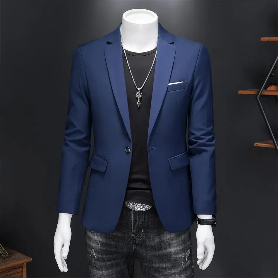 Boutique Mode Einfarbig High-end-Marke Casual Business herren Blazer Bräutigam Hochzeit Kleid Blazer für Männer Anzug Tops jacke Mantel