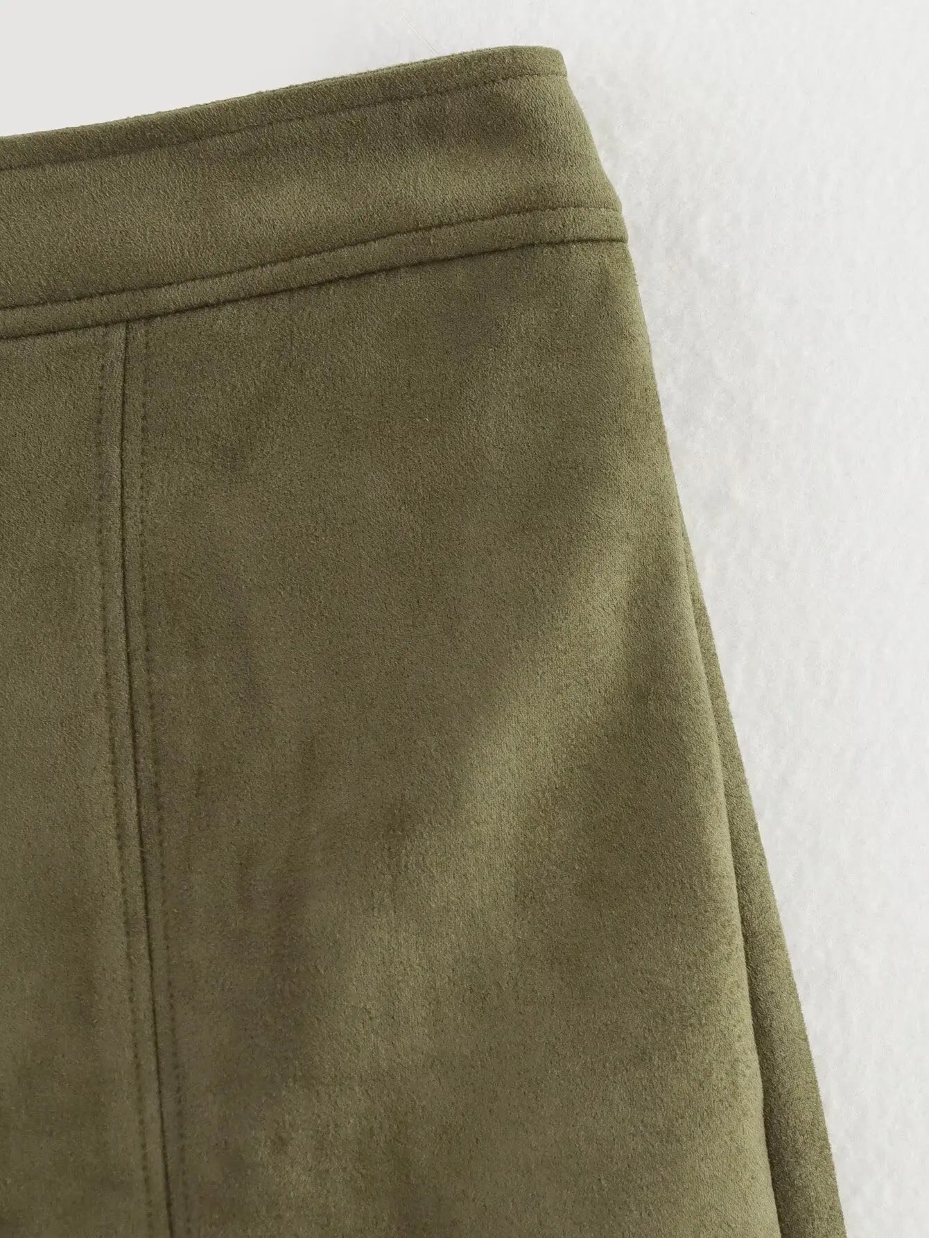 Wildlederjacke im Retro-Stil, Reißverschlusskragen, Oberbekleidung für Damen, mittlere Dicke, lange Ärmel, Street Fashion, lockere Passform, Herbst und Winter