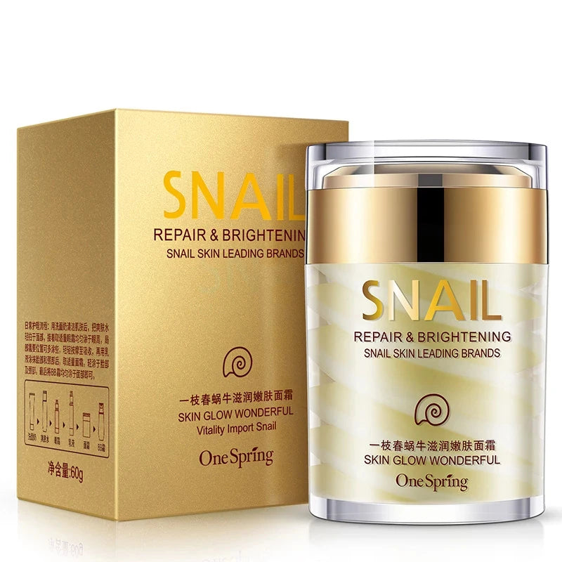 Hautpflege Schneckencreme Kollagencreme Anti Aging Haut aufhellen Gesichtscreme Verblassen dunkle Augenringe Entfernen Tränensäcke Augenserum