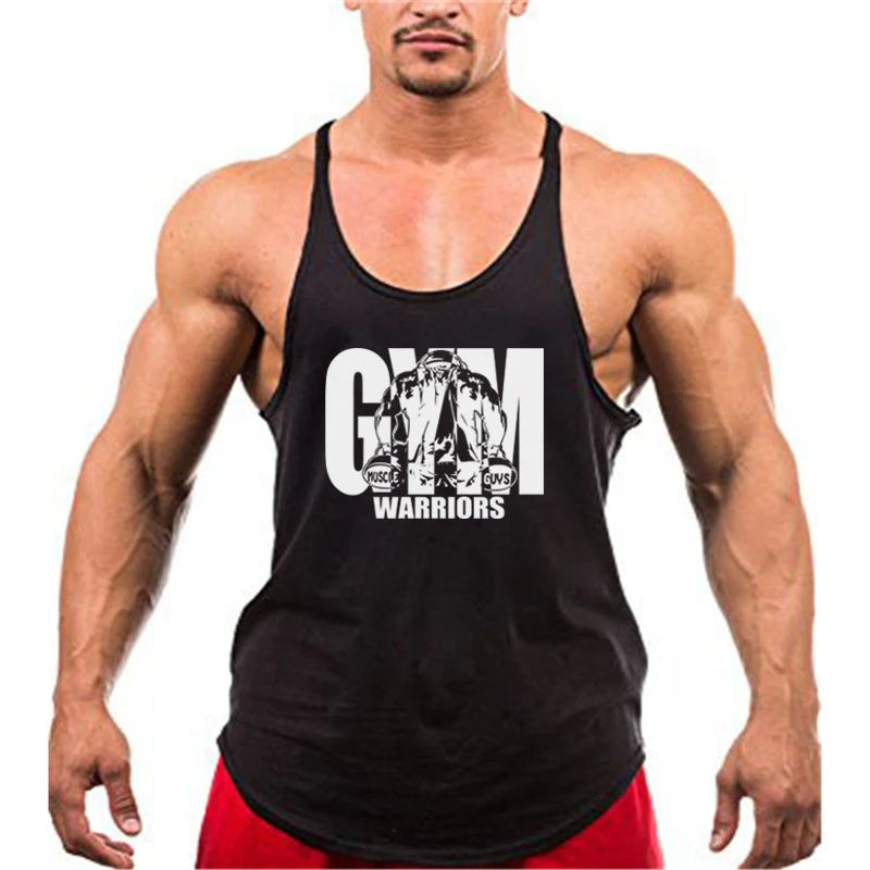 Gym Bodybuilding Tank Tops Mode Y-back Hosenträger Westen Baumwolle Atmungsaktive Ärmellose Unterhemden Herren Fitness Muscle Sport Hemd