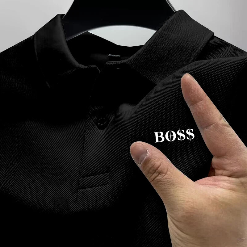 Kurzarm-Poloshirt für Herren, schnell trocknend, atmungsaktiv, lässig, stilvoll, Business, Sport, Sommer, hoch, neu, 2025