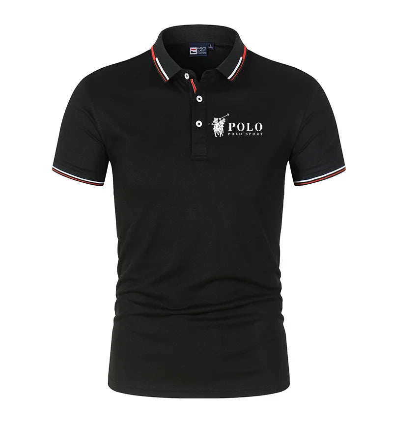 Herren Premium Sommer-Poloshirt, schnelltrocknend, atmungsaktiv, lässig, Business-Mode, Sport, Kurzarm, Herrenbekleidung