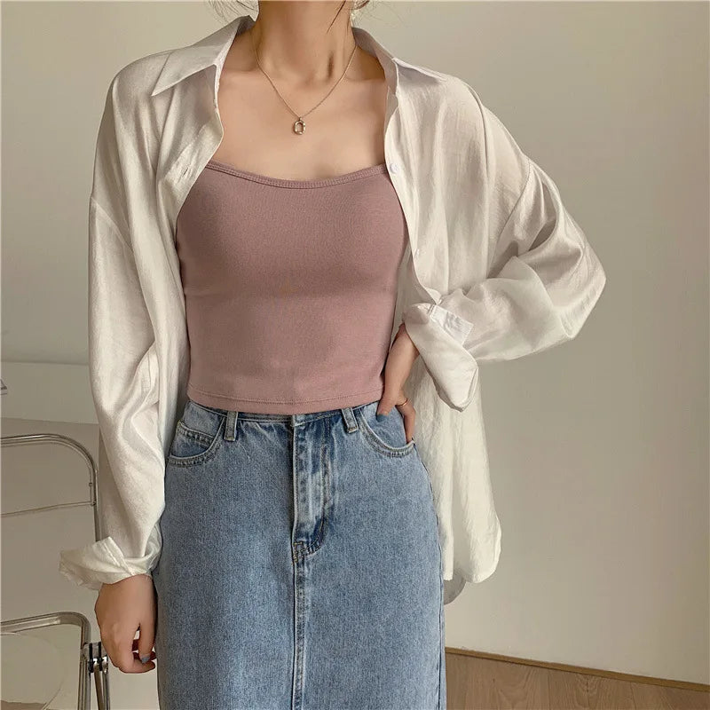 Sommer kurze Neck holder Tank Top Frauen y2k Kleidung schwarz weiß rosa ärmelloses Korsett rücken frei ausgehen Crop Tops Sexys Frauen