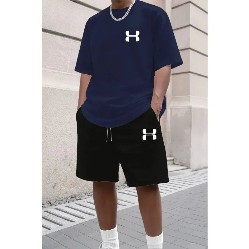 2026 Herren Sportanzug-Set, bestehend aus kurzem Hemd und Sportshorts, zwei Freizeitanzüge