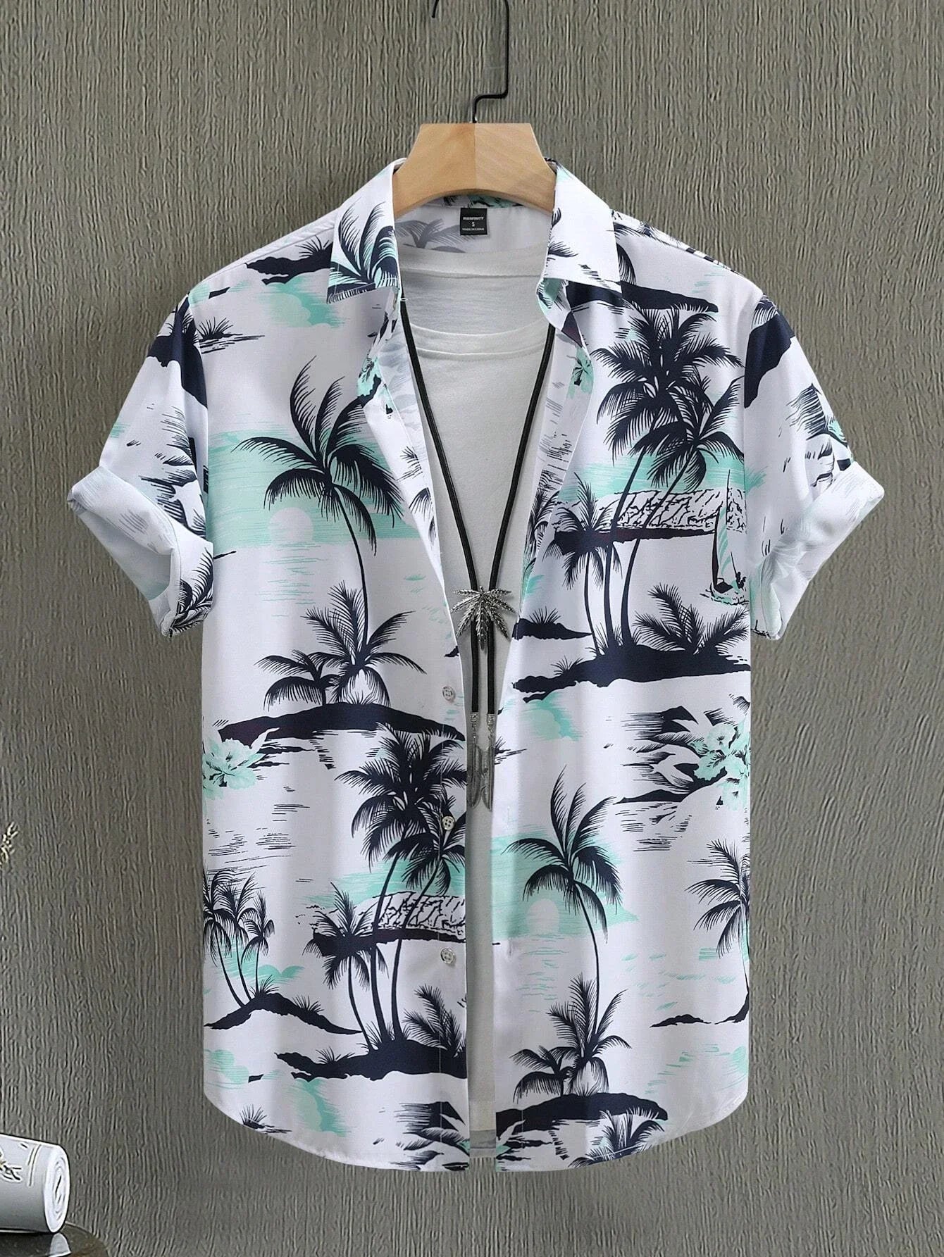 Hawaiihemd für Herren, bedruckt, lässig, dünn, Strand, schlank, modisches Hemd, hochwertig, luxuriös, schwarz, gesellschaftlich, Vintage, lustig, übergroße Kleidung