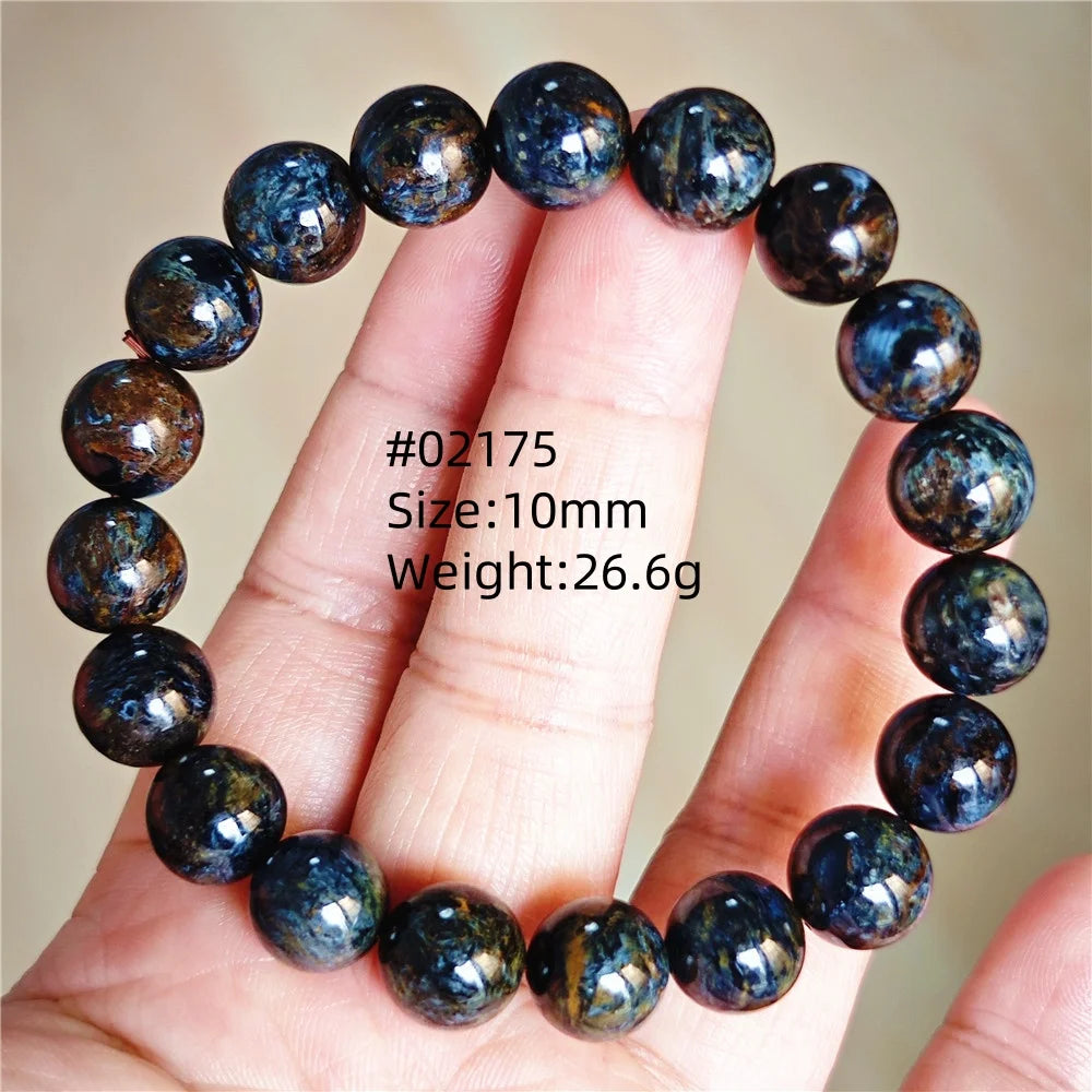 Natürliche blaue Pietersite Runde Perlen Armband Schmuck 12,5 mm Feuer Pietersite Namibia Feuer Pietersite Seltene Steinperlen AAAAAA