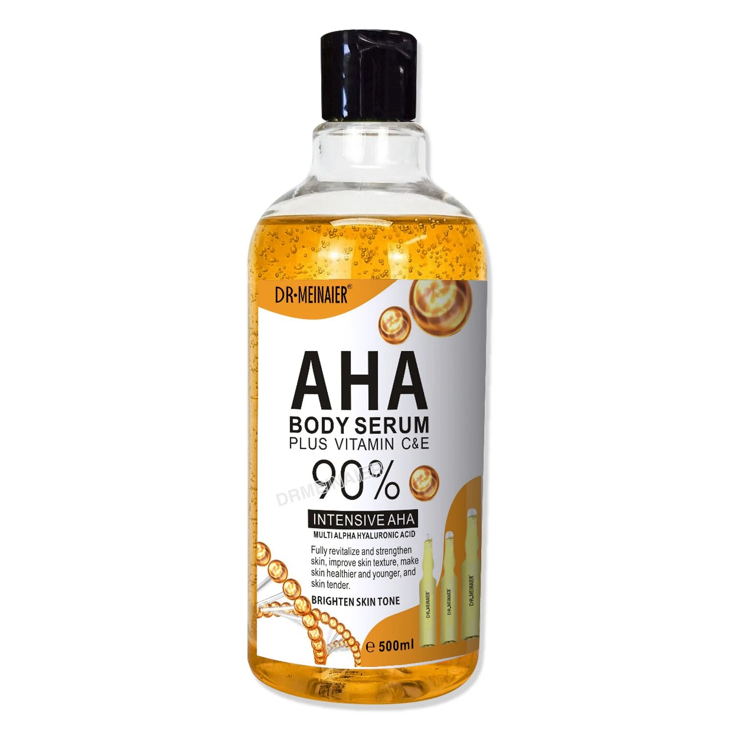 500 ml Hyaluronsäure-Gesichts- und Körperserum mit Vitamin C, Nikotinamid und AHA-Aufhellung, feuchtigkeitsspendend, fleckenkorrigierende Hautpflege